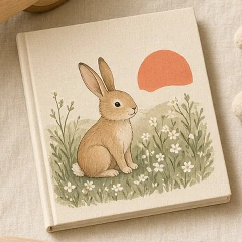 A children's picture book with a bunny on the cover